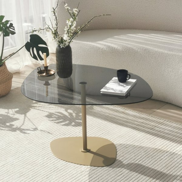 Soho soffbord 85 x 67 cm - Mörkgrå/guld Soho soffbord 85 x 67 cm - Mörkgrå/guld