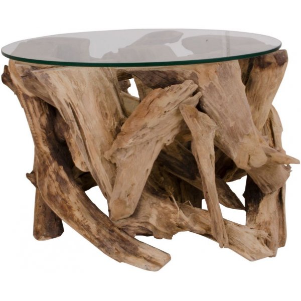 Table basse Grand Canyon 60 x 60 cm - Teck/verre Table basse Grand Canyon 60 x 60 cm - Teck/verre