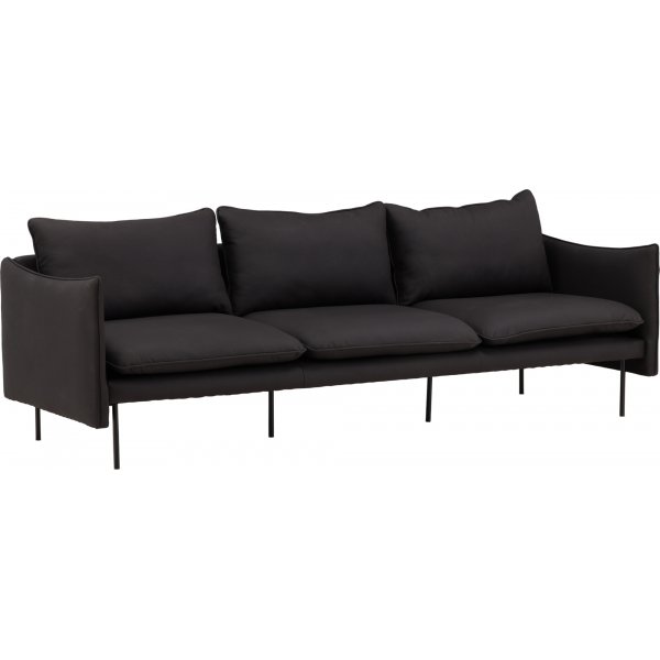 Soffa i svart microfiber 234,5 cm Soffa i svart microfiber 234,5 cm