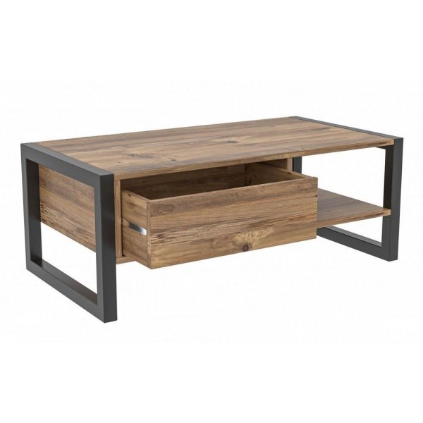 Haldizen soffbord 105 x 55 cm - Furu/svart