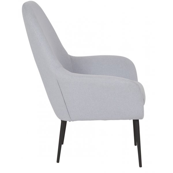 Milano grå tygfåtölj med svarta ben + Textilrengöring för möbler Milano grå tygfåtölj med svarta ben + Textilrengöring för möbler