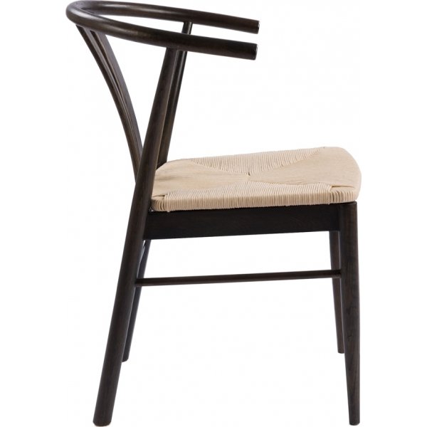 Chaise de salle à manger Chiba en chêne fumé - chaise en chêne huilé marron Chaise de salle à manger Chiba en chêne fumé - chaise en chêne huilé marron