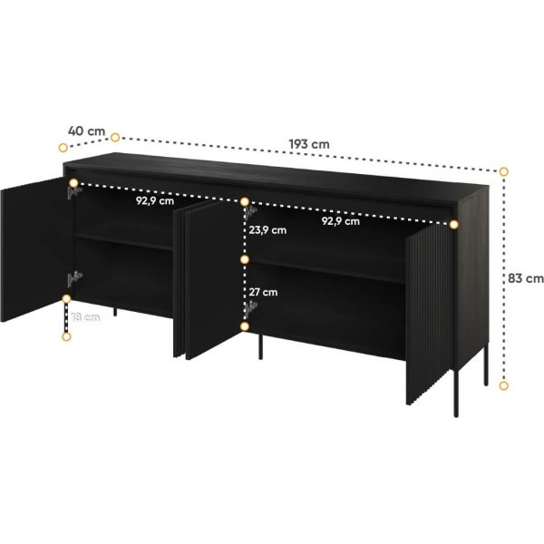 Buffet Trend L193 cm - Noir Buffet Trend L193 cm - Noir