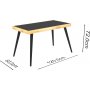 Jena skrivbord 120 x 60 cm - Svart/tr