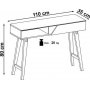 Induzo avlastningsbord 110x 35 cm - Vit