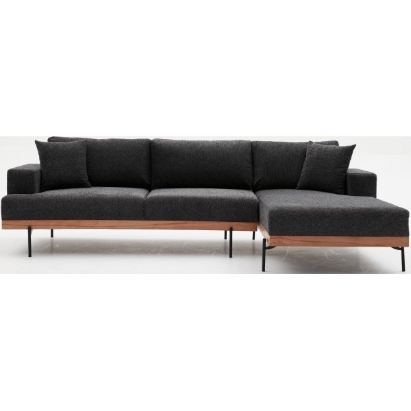 Liva divansoffa hger - Antracit