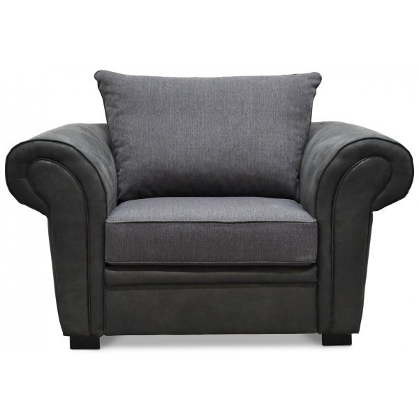 Delux Fauteuil - Grijs/Antraciet/Vintage + Textielreiniging voor meubels Delux Fauteuil - Grijs/Antraciet/Vintage + Textielreiniging voor meubels