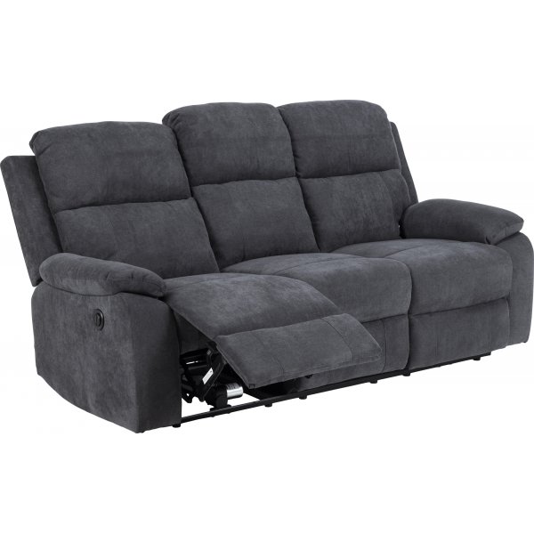 Canapé inclinable 3 places Mora - Gris Canapé inclinable 3 places Mora - Gris