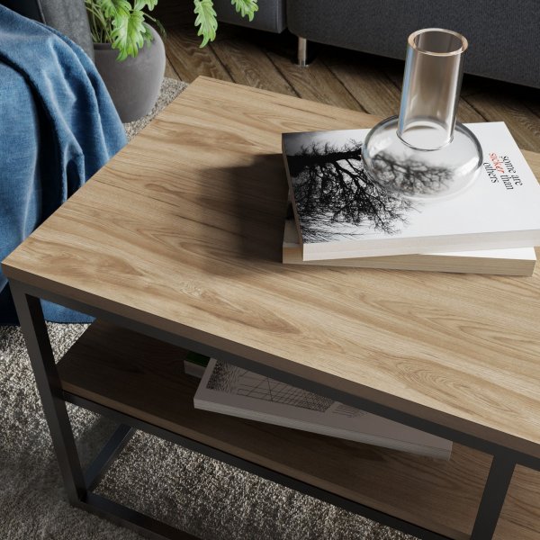 Fortuna soffbord 110,4 x 52 cm - Valnöt/svart Fortuna soffbord 110,4 x 52 cm - Valnöt/svart