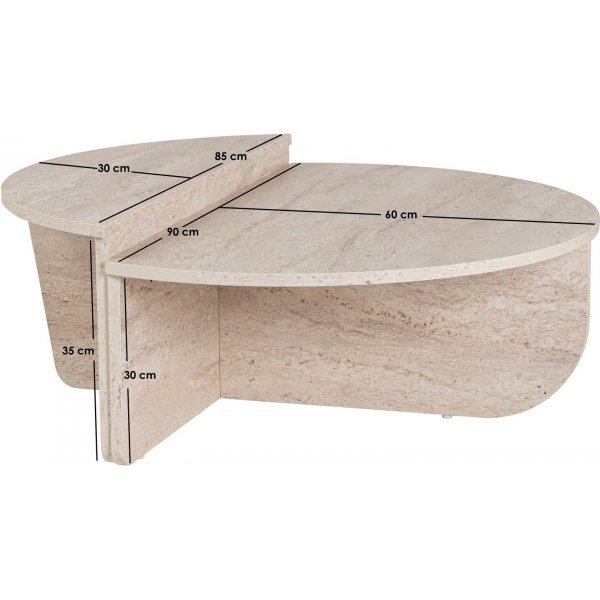 Table basse Orion - Travertin Table basse Orion - Travertin