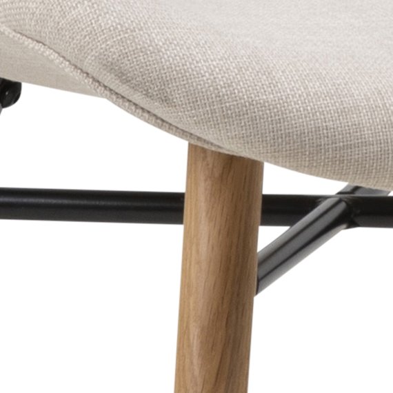 Chaise de salle  manger Batilda - Beige + Pieds de meubles