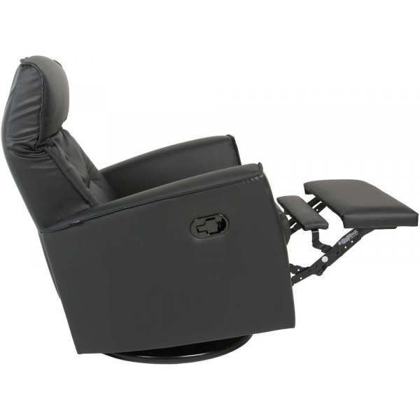 Hjellegjerde Ullstein manuell reclinerftlj - Svart (Konstskinn)