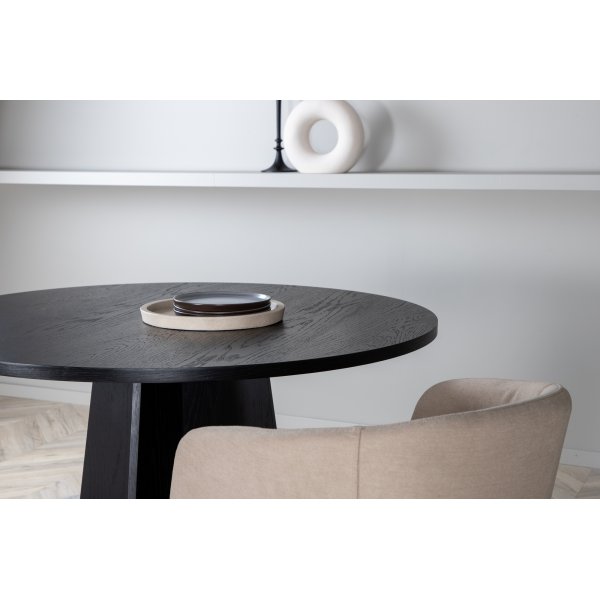 Bootcut eettafel 110 cm - Zwart