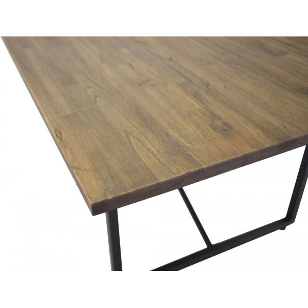 Table à manger homme chinée 250 cm - Noir/teck Table à manger homme chinée 250 cm - Noir/teck