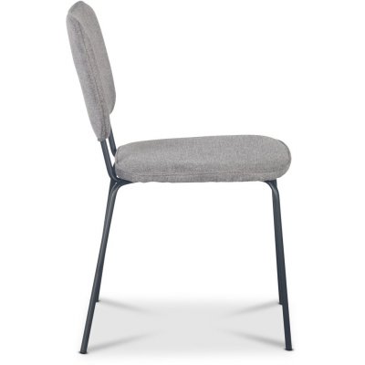 Lokrume stol - Grtt tyg/svart