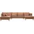 U-soffa med öppet avslut - Cognac U-soffa med öppet avslut - Cognac
