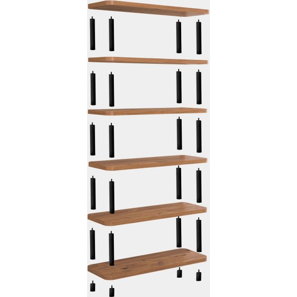 Bibliothque Galda - Noir/pin