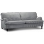 Howard Deluxe 4-sits soffa - Randig Bl/Vit
