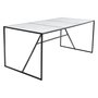 New York matbord 185 cm - Svart / Marmorglas
