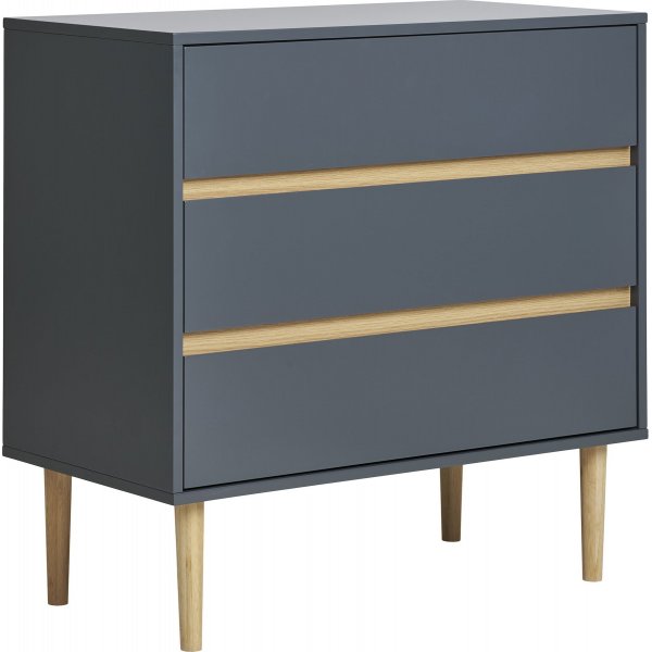 Commode Bisley - Gris fonc/pin