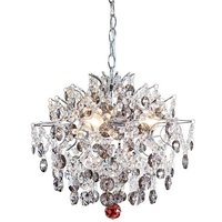 Hidden Gem kristal krona 40 cm - Krom/klar/rökfärg Hidden Gem kristal krona 40 cm - Krom/klar/rökfärg