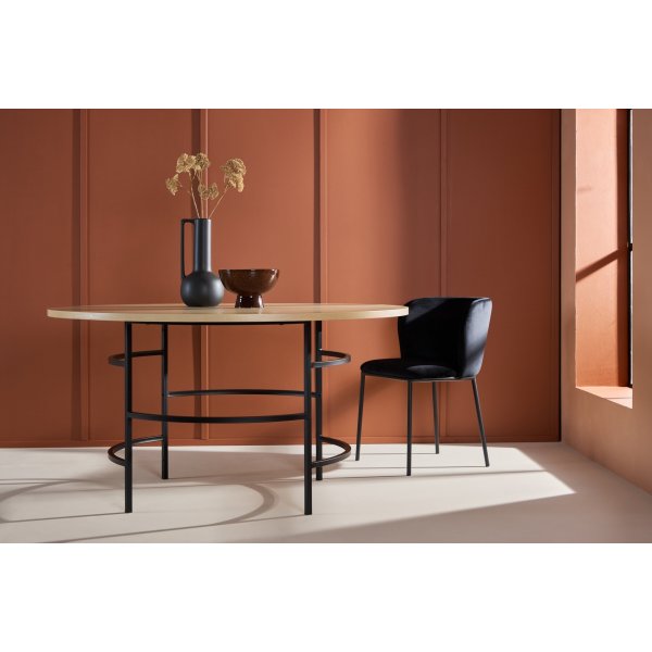 Copenhagen matbord Ø140 cm - Whitewash/svart Copenhagen matbord Ø140 cm - Whitewash/svart