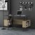 Iommi skrivbord 120x60 cm - Antracit/ek
