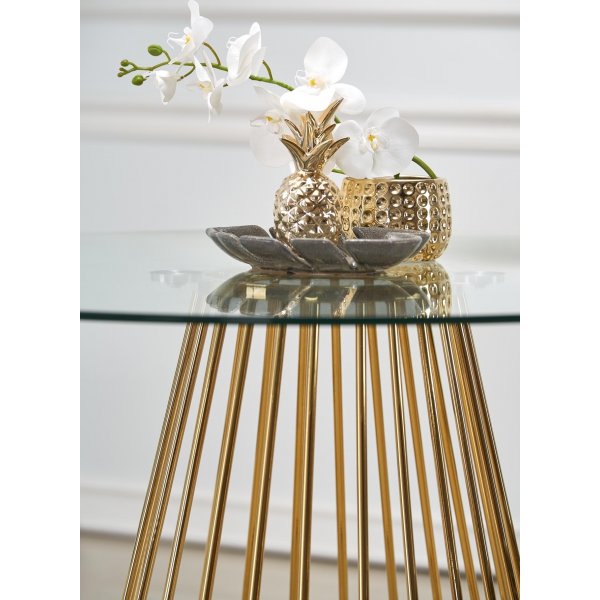 Liverpool ronde eettafel 120 cm - Goud