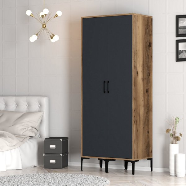 Armoire Kumsal 6 Noyer/anthracite