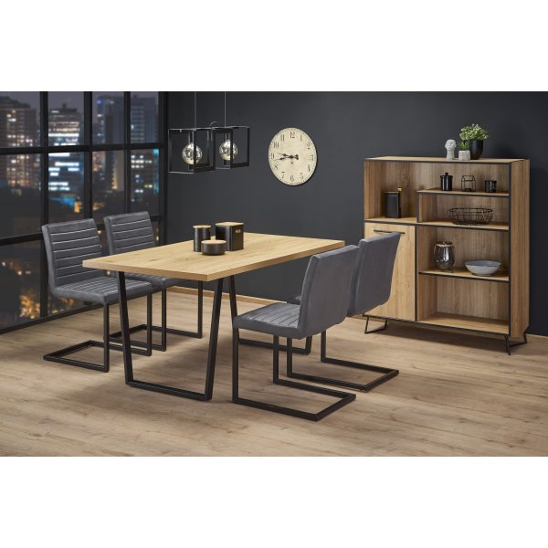 Gentofte matbord 160 cm - Ek/svart Gentofte matbord 160 cm - Ek/svart