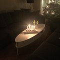 Adventsmys Ljusdal soffbord, ovalt - vit