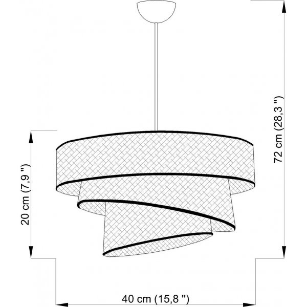 Couper taklampa - Cream/silver