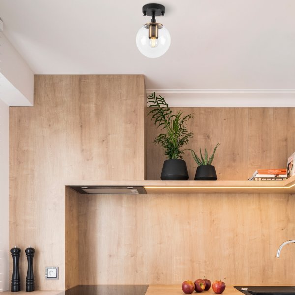 Plafonnier Atlas 10205 - Noir/antique