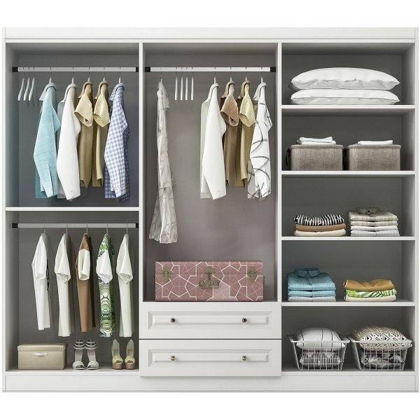 Armoire Inci 210 x 50 x 210 cm - Blanc Armoire Inci 210 x 50 x 210 cm - Blanc