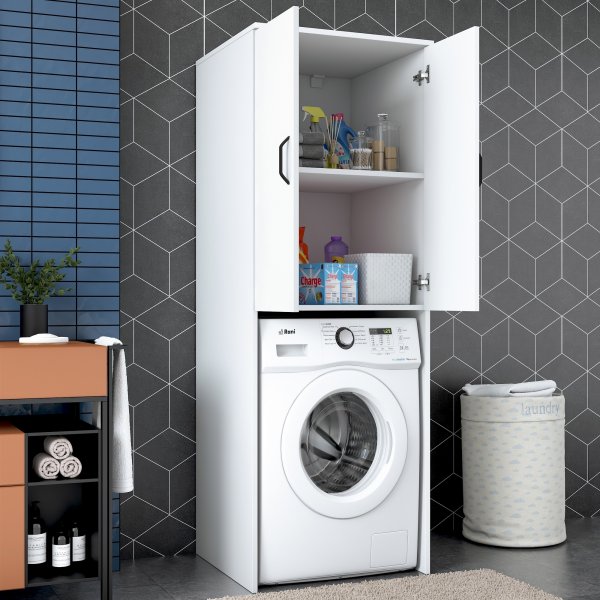 Meuble pour lave-linge Lang 110 - Blanc Meuble pour lave-linge Lang 110 - Blanc