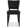 Madonna restaurangstol - Svart PU / Wenge
