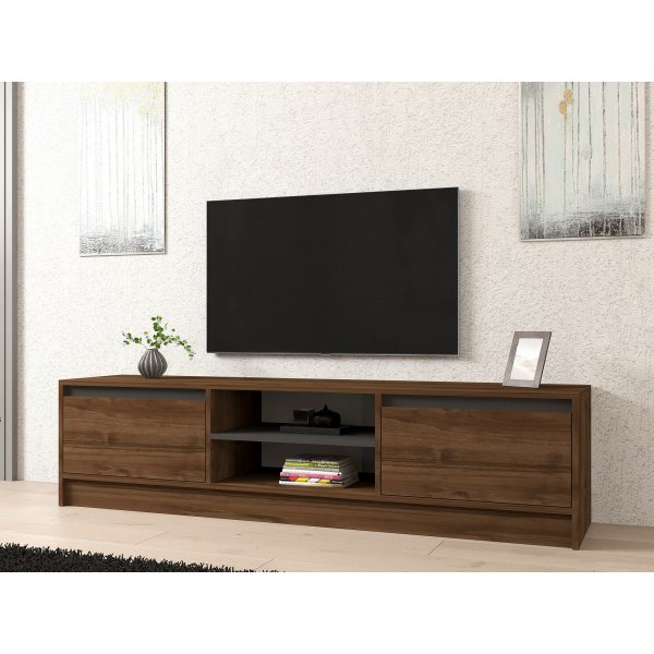 Meuble TV Olga - Noyer/anthracite