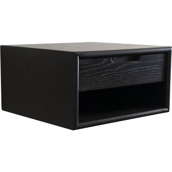 Emma wandhangend nachtkastje - Zwart