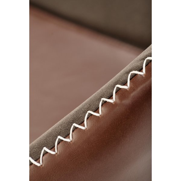 Chaise de salle  manger Ryan - Brun/gris/Laiton