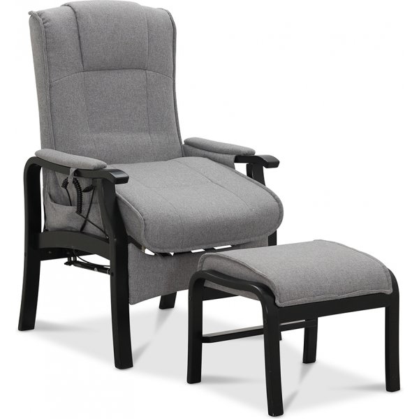 Fauteuil senior Astrid avec repose-pieds et relevage électrique - Gris Fauteuil senior Astrid avec repose-pieds et relevage électrique - Gris