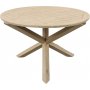 Salt utematgrupp runt 120 cm bord med 4 st matstolar - Gr teak + Trolja fr mbler