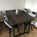 Kundbild Öregrund matbord 140 cm - Återvunnet trä/metall: Mycket nöjd!