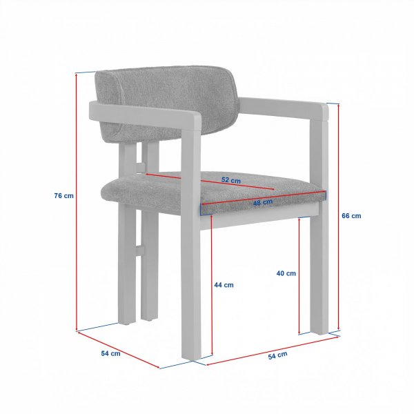 Karmstol Torpin i brun chenille och ek