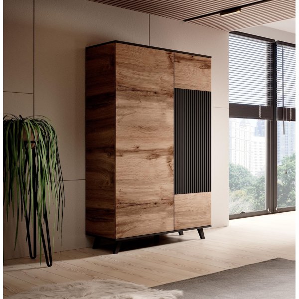 Armoire Fate 90x182 cm - Chne/noir