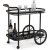 Rochester svart serveringsvagn 85 x 41 cm - r�kf�rgad metall + M�beltassar