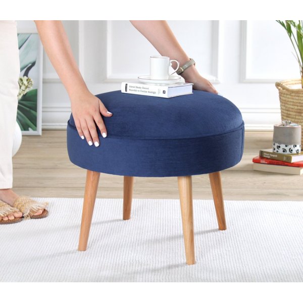Pouf Romley - Bleu foncé Pouf Romley - Bleu foncé