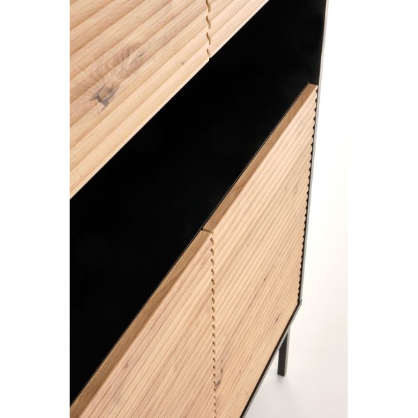 Armoire Laguna - Chêne artisanal/noir Armoire Laguna - Chêne artisanal/noir