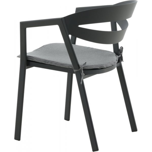 Slit matstol - Svart/Gr