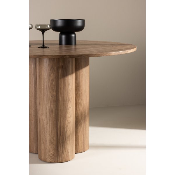 Table à manger Ø110 cm marron - Olivia Table à manger Ø110 cm marron - Olivia