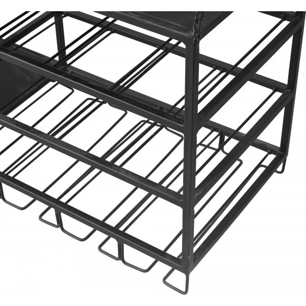 Wall barhylla i metall - Svart